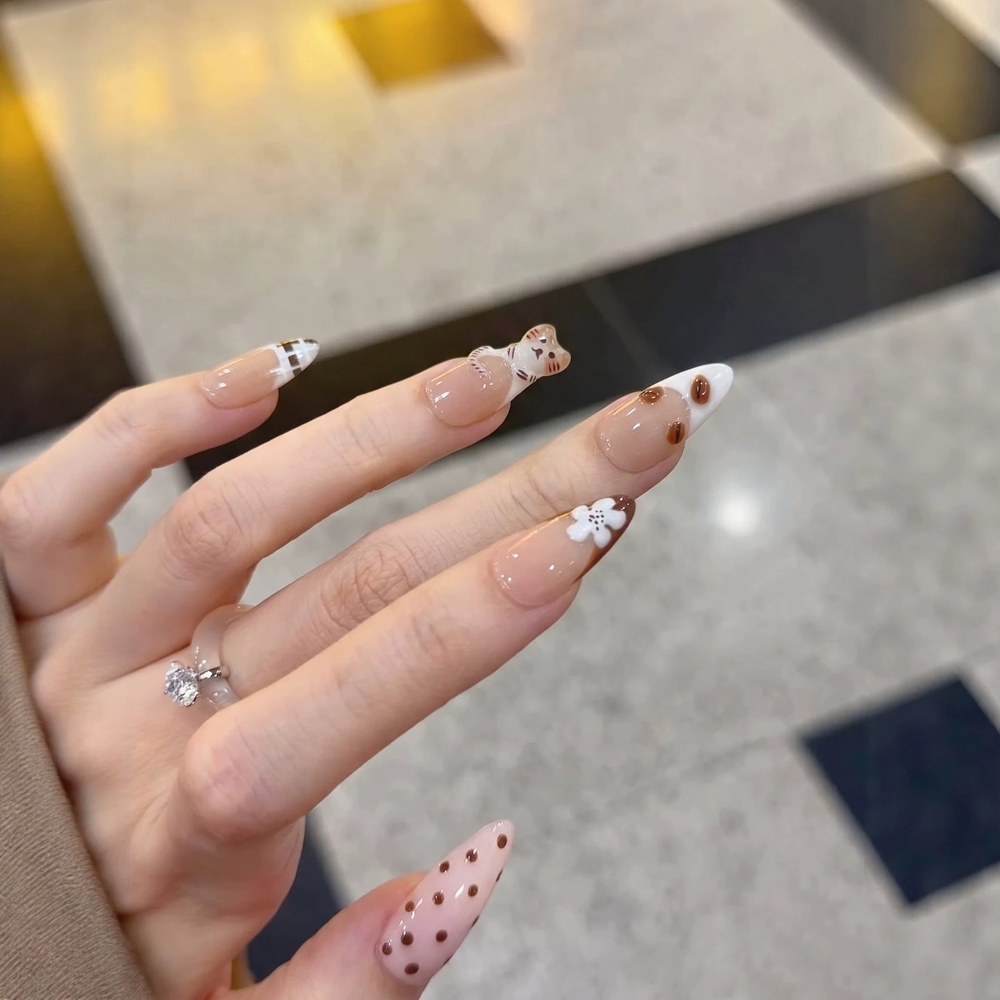 Whimsical Themed Press-On Nail Art Set Acalora