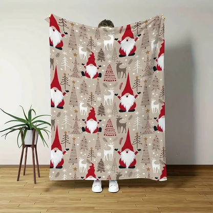 Holiday-Themed Fleece Throw Blanket