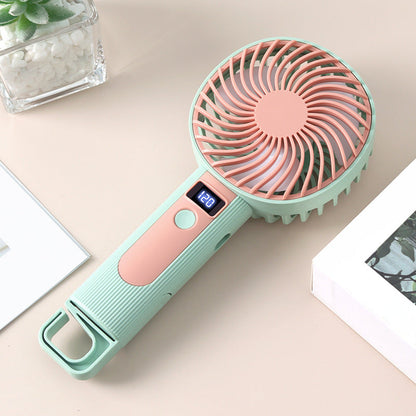 Women's Portable Handheld Fan with Digital Speed Display Brehn