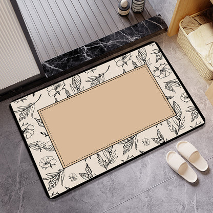 Floral Patterned Bathroom Mat Acalora