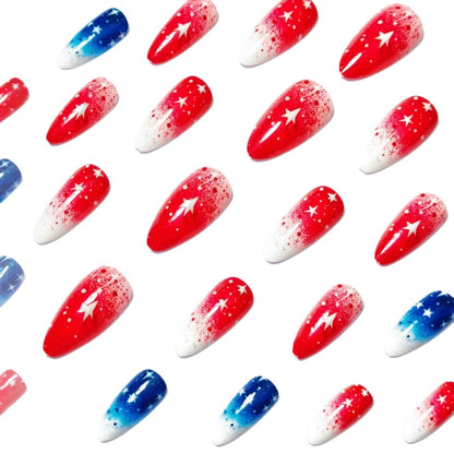 Festive Starry Nail Art Acalora