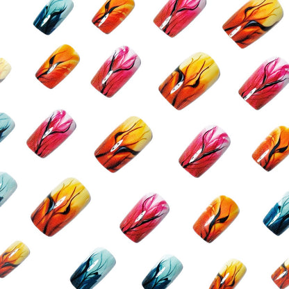 Autumn Leaf-Inspired Nail Art Design Acalora