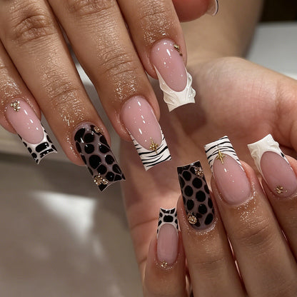 Creative Abstract Press-On Nail Art Set Acalora