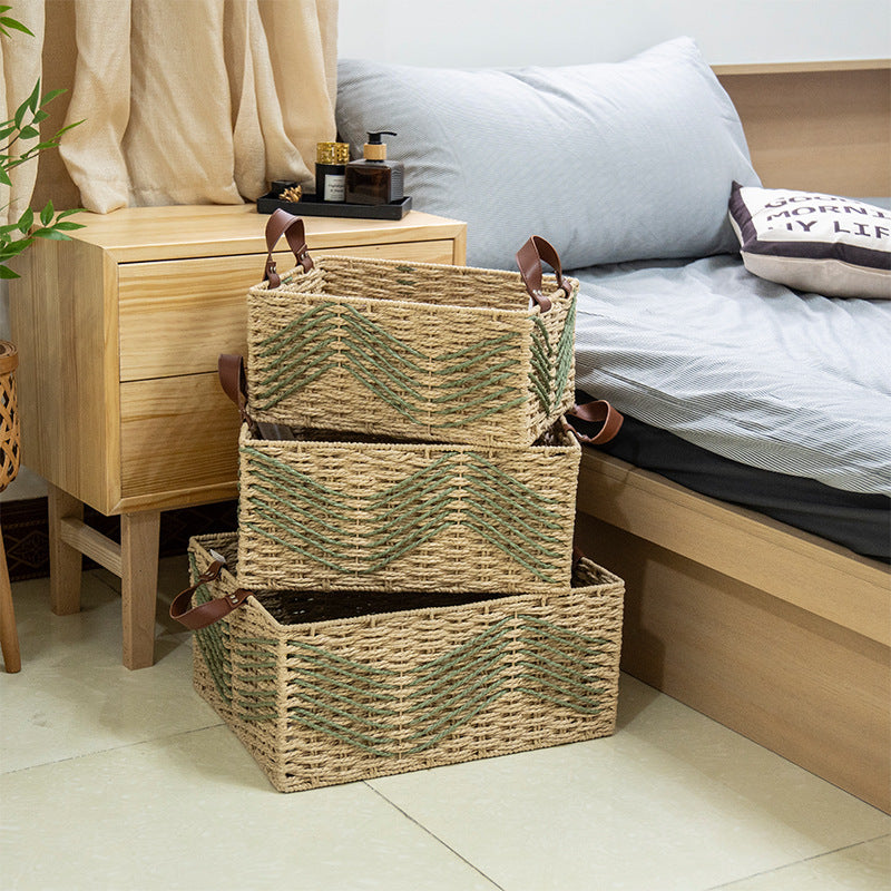 Handmade storage basket made of natural fibers Acalora