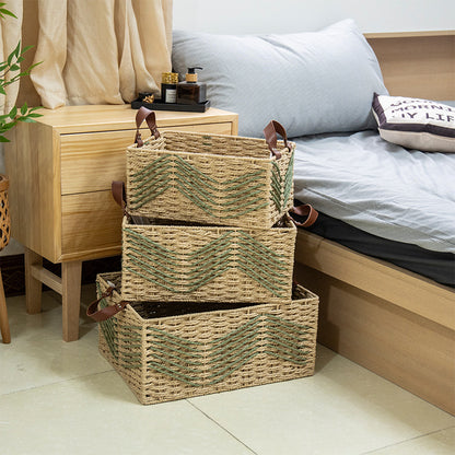 Handmade storage basket made of natural fibers Acalora