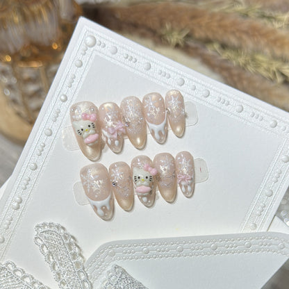 Decorative Themed Press-On Nail Art Set Acalora