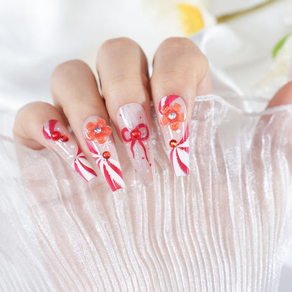 Decorative Floral Nail Tips Acalora