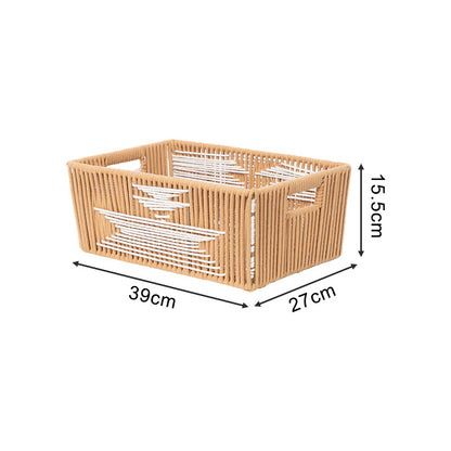 Storage basket with stylish woven design