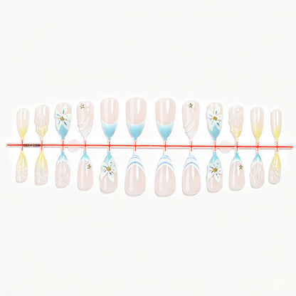 Premium Floral Art Press-On Nail Set Acalora