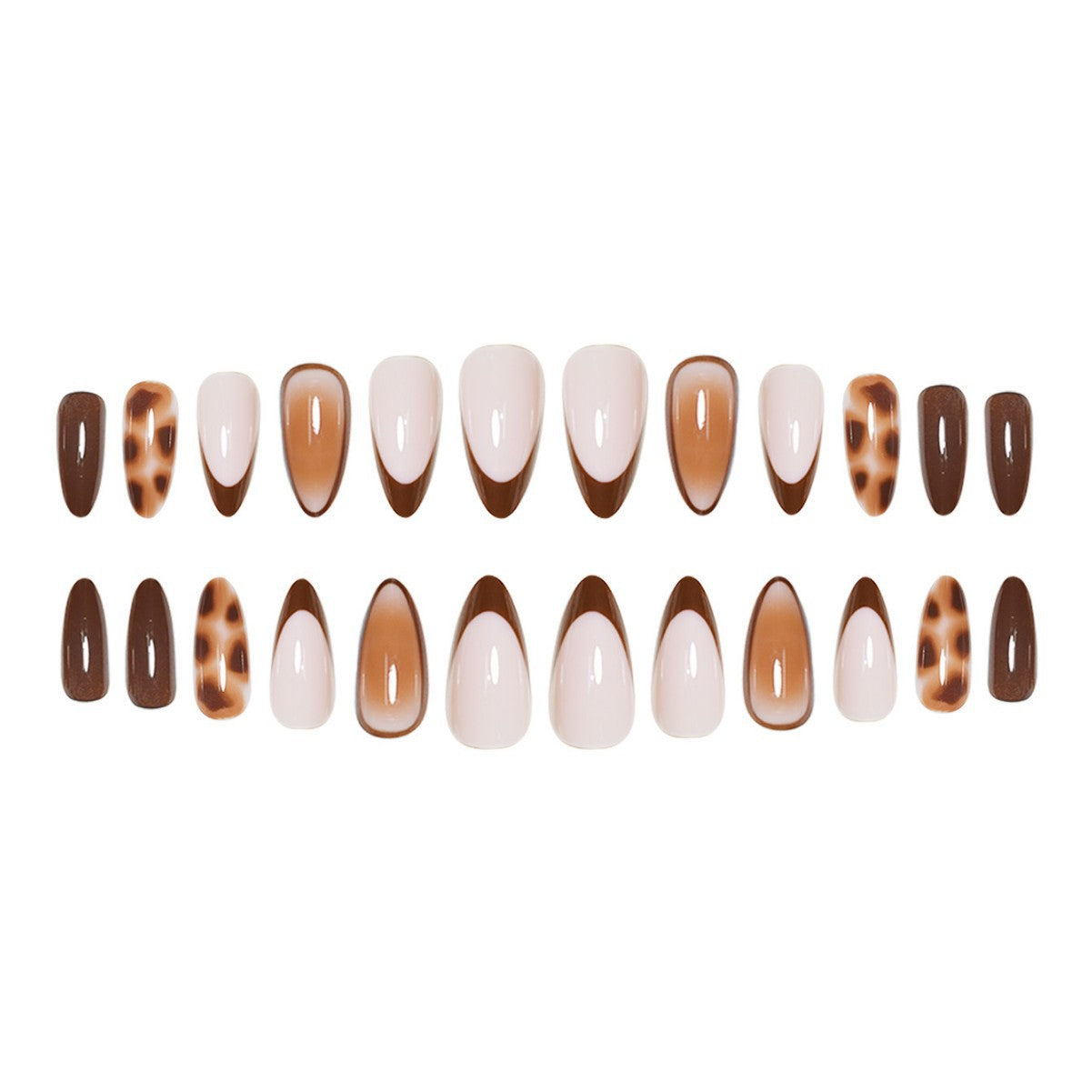 Artistic Stiletto Press-On Nail Set with Modern Design Acalora