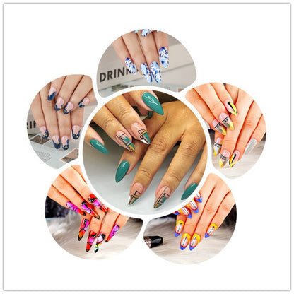 Creative design artificial nails with piano keys motif Acalora