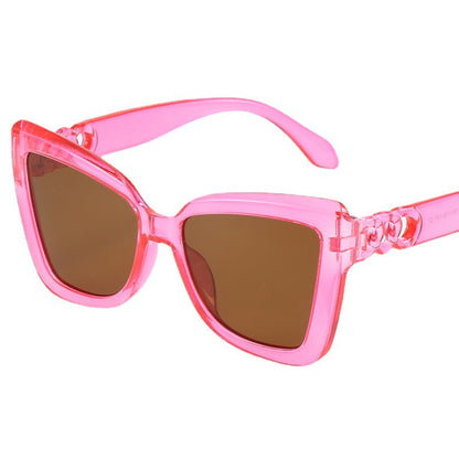 Women's modern Cat-Eye sunglasses with clear frame and UV protection Karnz