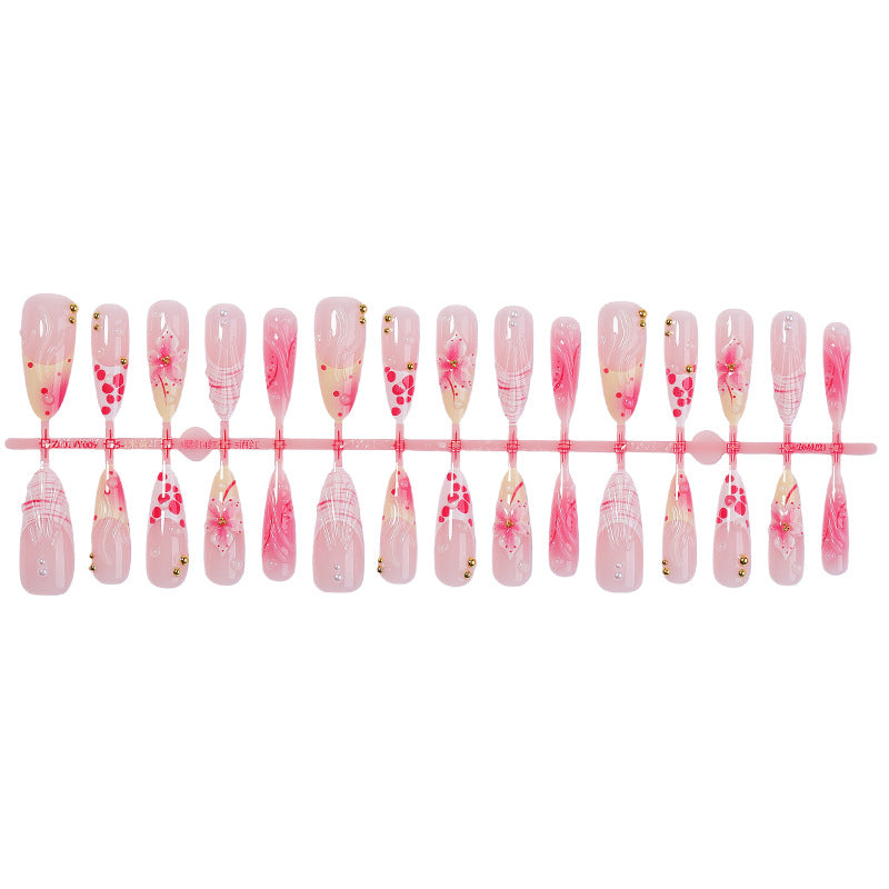 Artistic Floral Inspired Press-On Nail Set Acalora