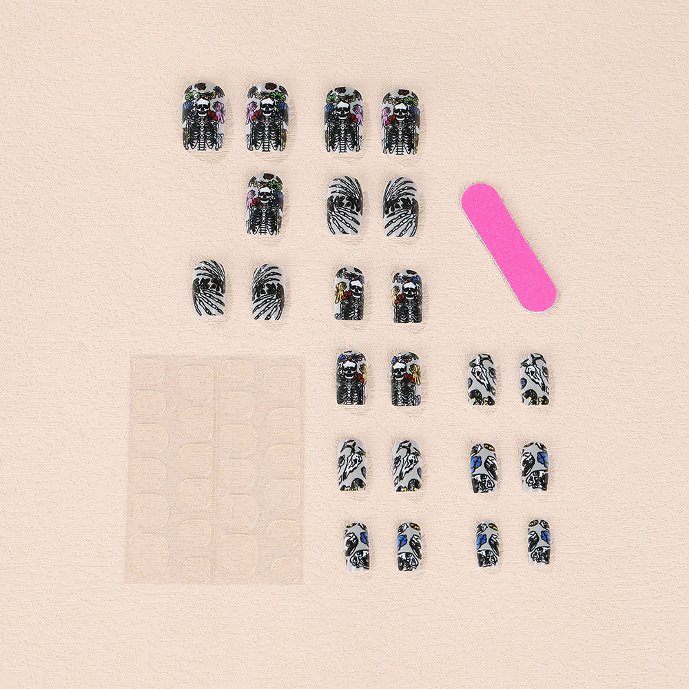 Creative Skeleton Nail Design Acalora