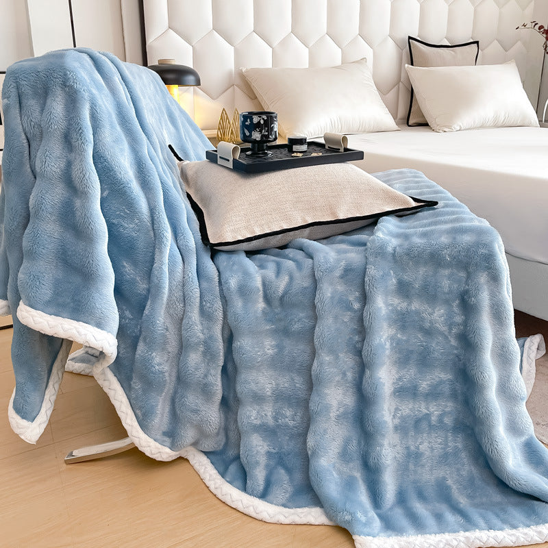 Plush Faux Fur Throw Blanket