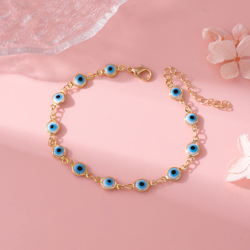 Decorative Evil Eye Charm Bracelet Acalora