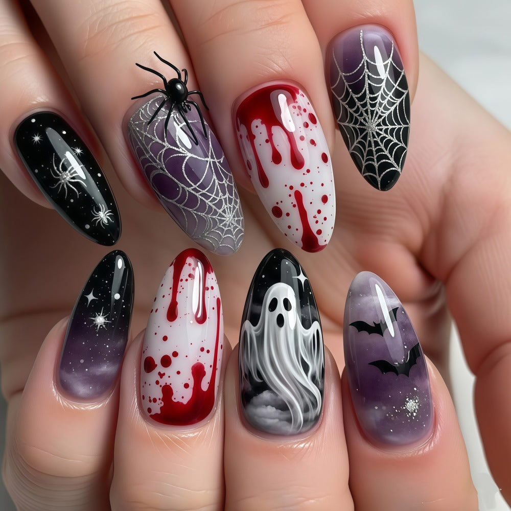 Artificial artificial nails with Halloween motifs Acalora