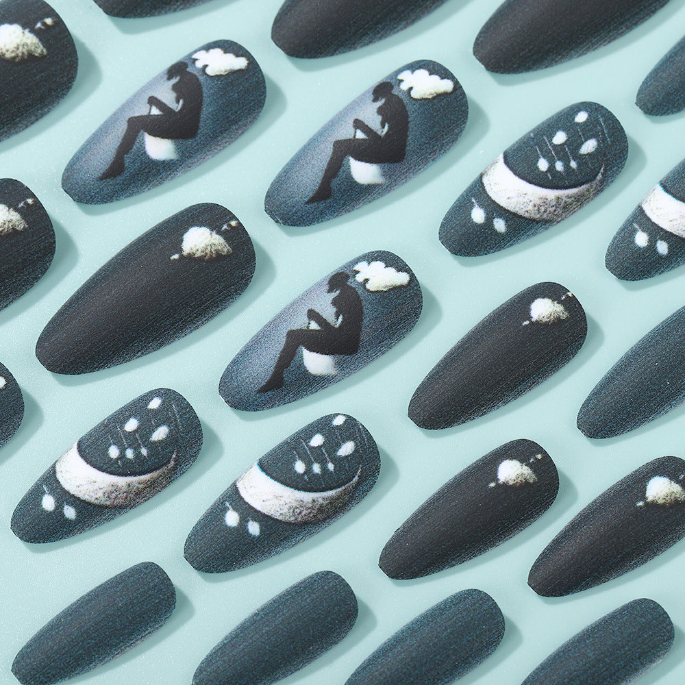 Artificial nails in moon and star design Acalora