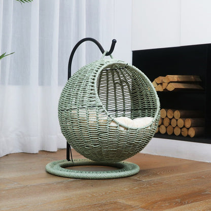 Hanging chair made of rattan with comfortable cushion Acalora