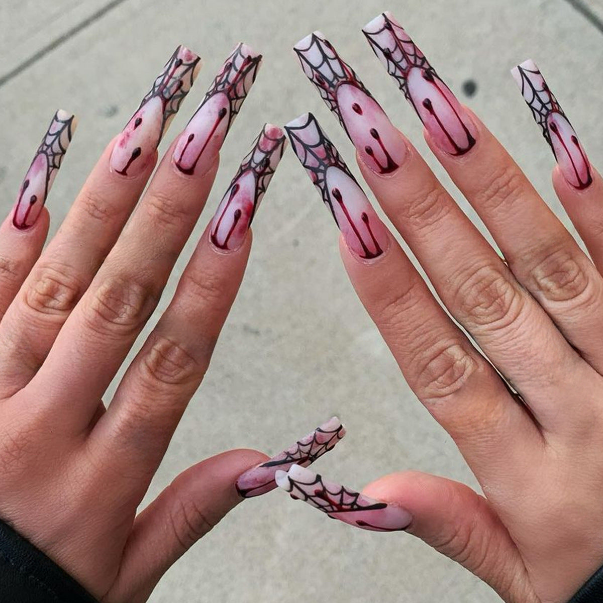 Gothic Halloween Press-On Nail Art Set Acalora