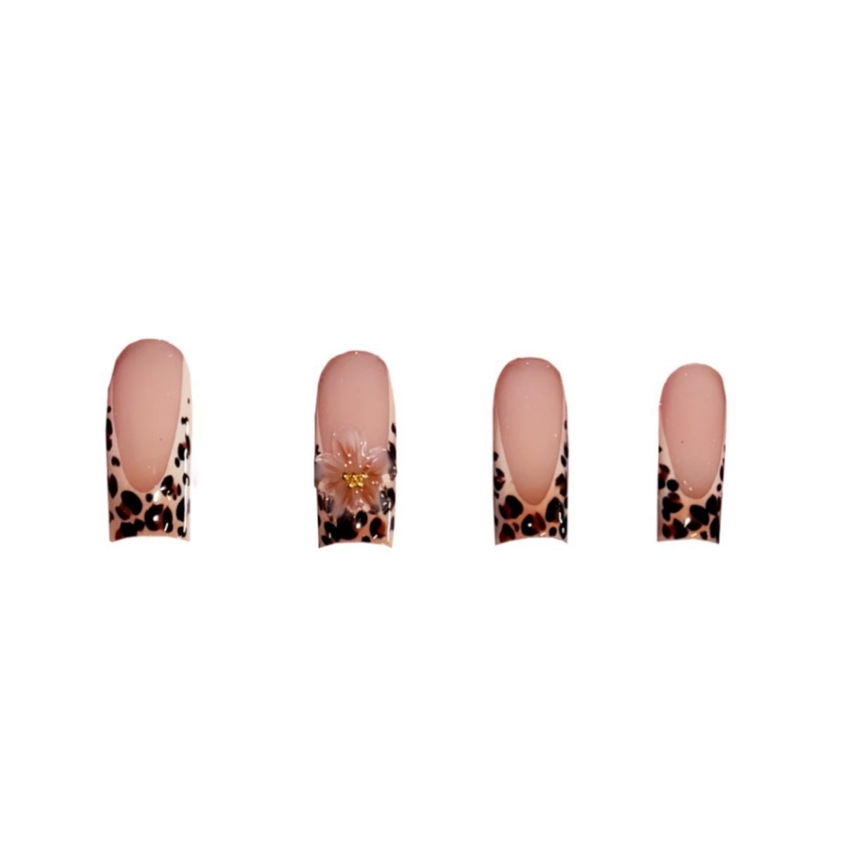 Elegant Animal Print Press-On Nail Art Acalora