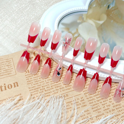 Artificial Nail Set with Elegant 3D Flower Decorations Acalora