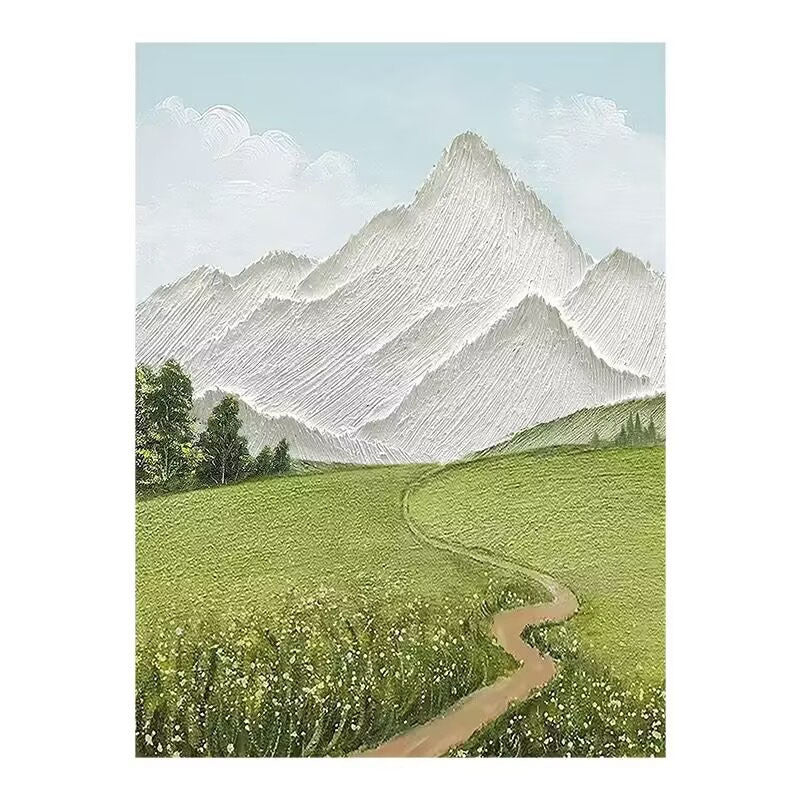 Framed Majestic Mountain Landscape Art