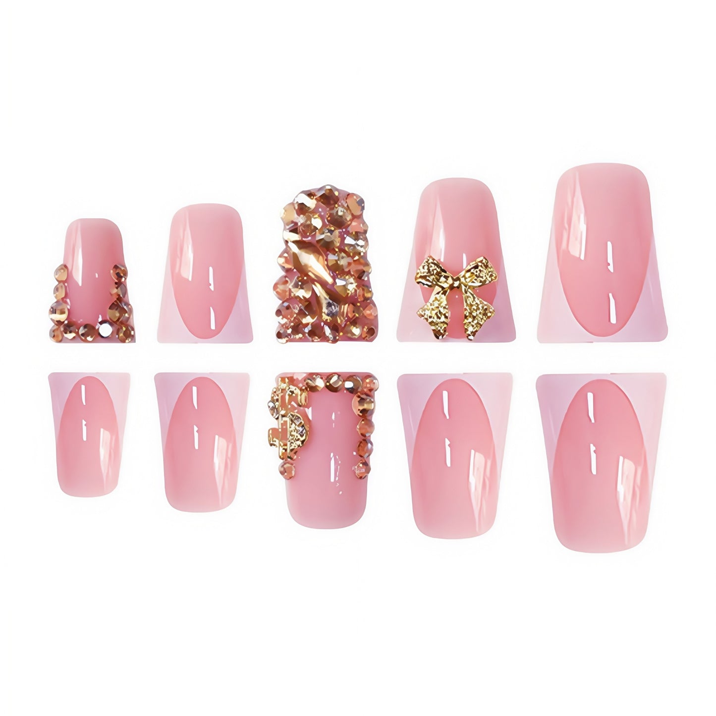 Decorative Crystal-Embellished Nail Art Acalora