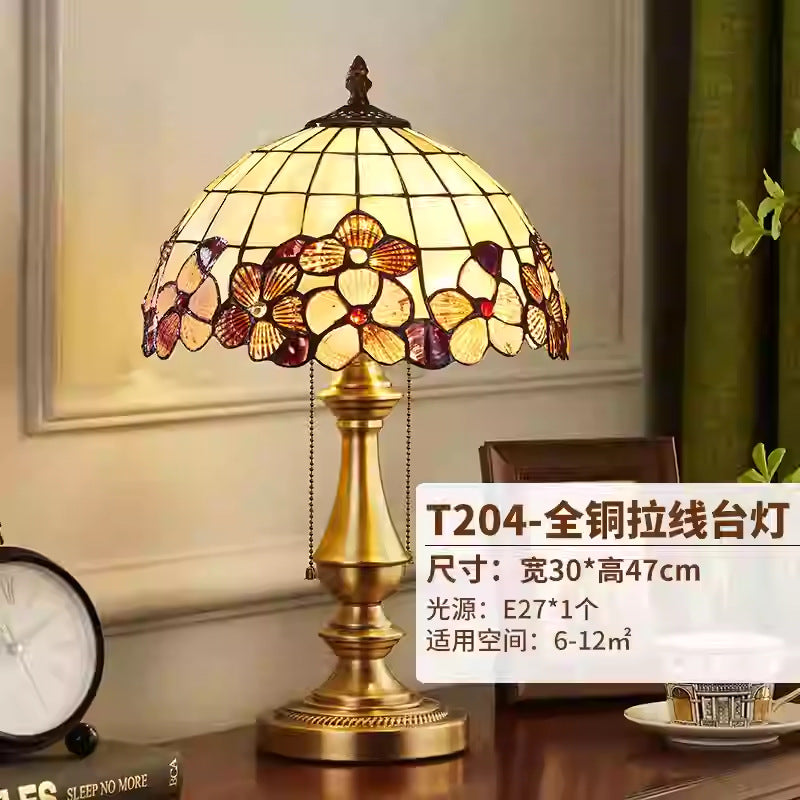 Vintage Tiffany Glass Table Lamp