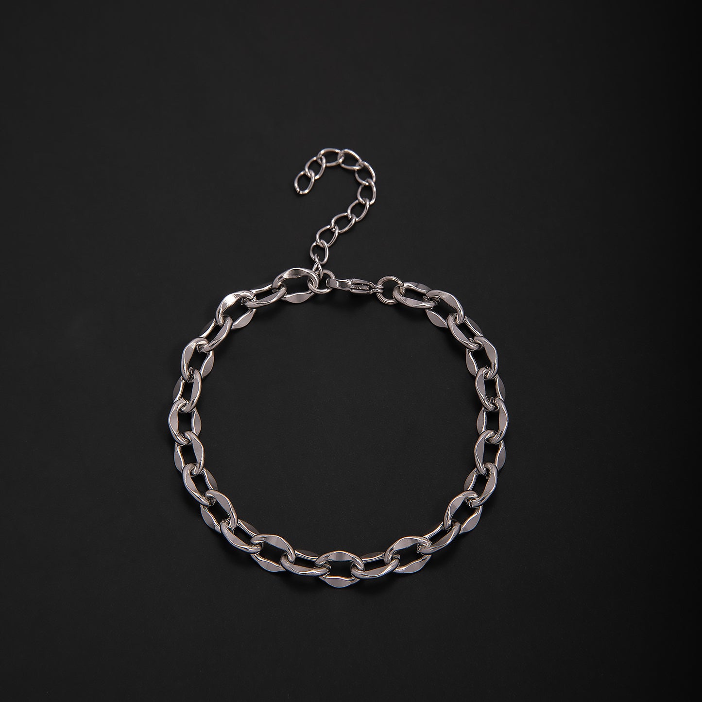 Textured Chain Link Bracelet Acalora