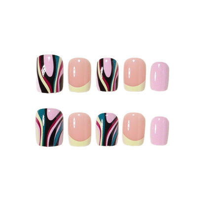 Artistic French Tip Nail Design Acalora