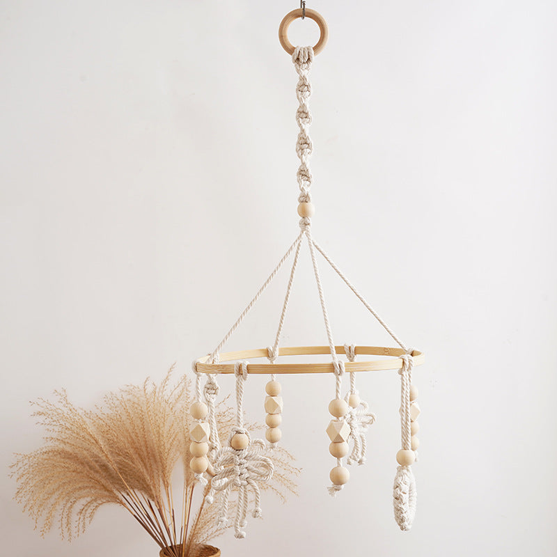 Macrame Baby Mobile with Natural Beads Acalora
