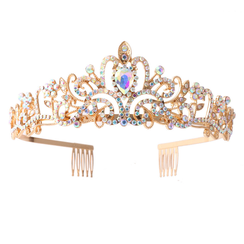 Ladies' Sparkling Crystal Tiara with filigree design wreath