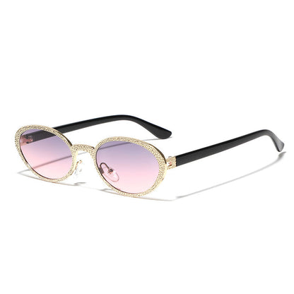 Women Glamorous Sunglasses with Sparkling Frame Decoration Bowlift