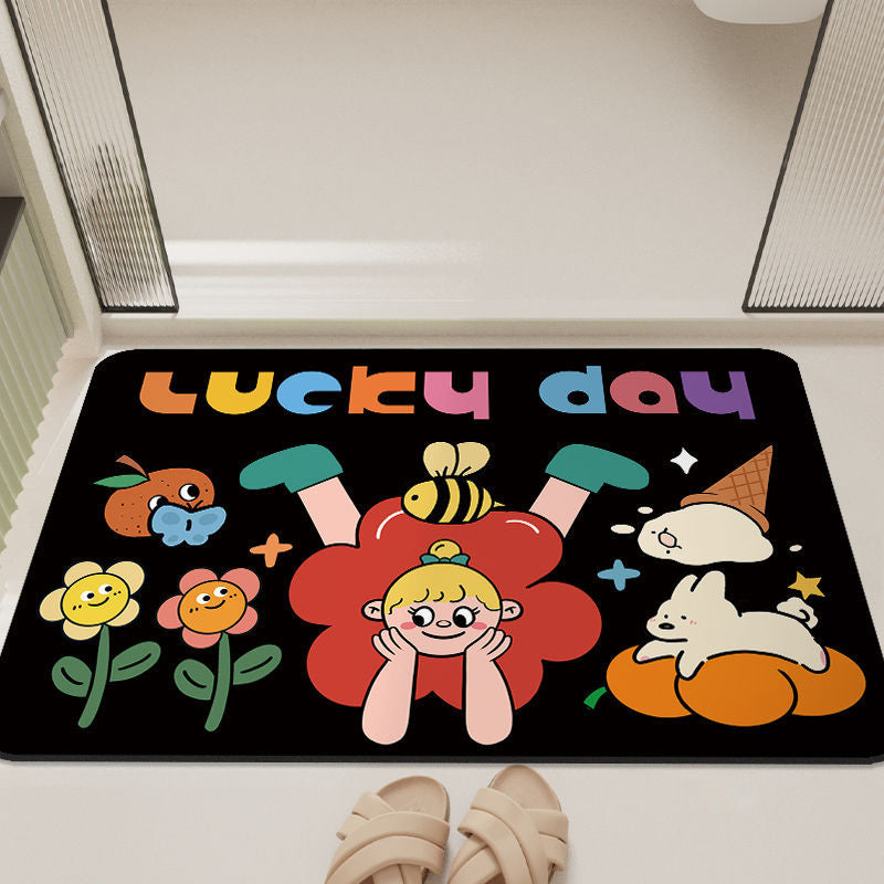 Cartoon-Inspired Bathroom Mat