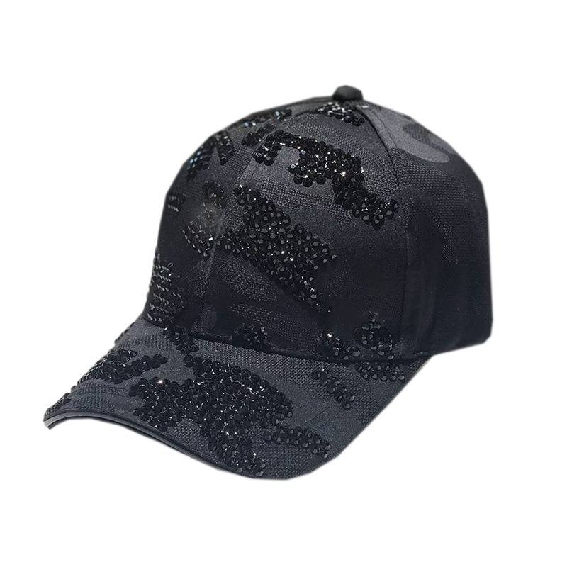 Women's Embellished Sequin Baseball Cap Bowlift