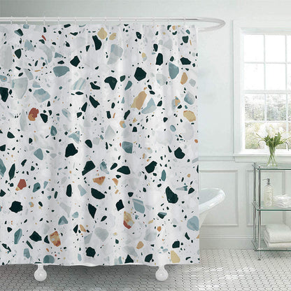 Stylish Terrazzo Print Shower Curtain