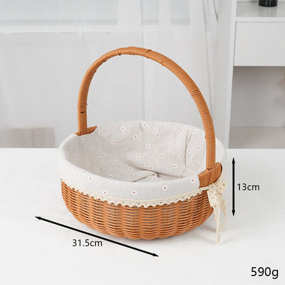 Decorative Round Woven Basket Acalora