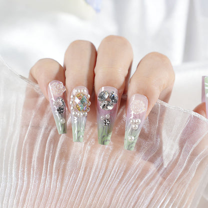 Premium Decorative Press-On Nail Art Set Acalora