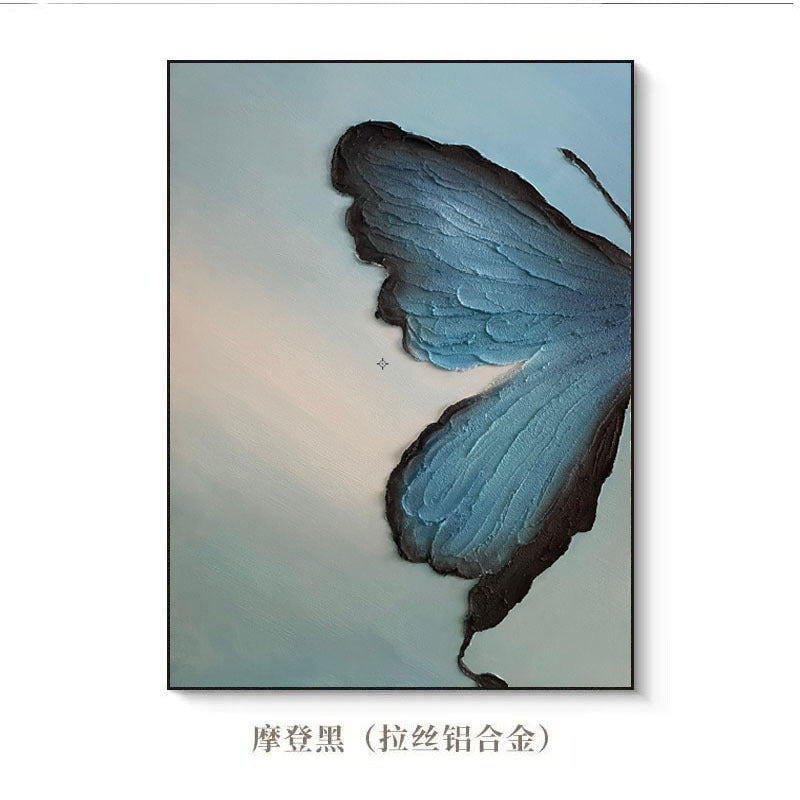 Textured Butterfly-Inspired Canvas Artwork