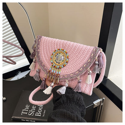 Bohemian-Inspired Handcrafted Beaded Clutch Acalora