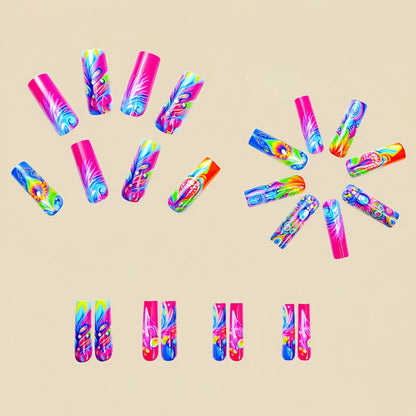 Nail art set with creative patterns and glitter Acalora
