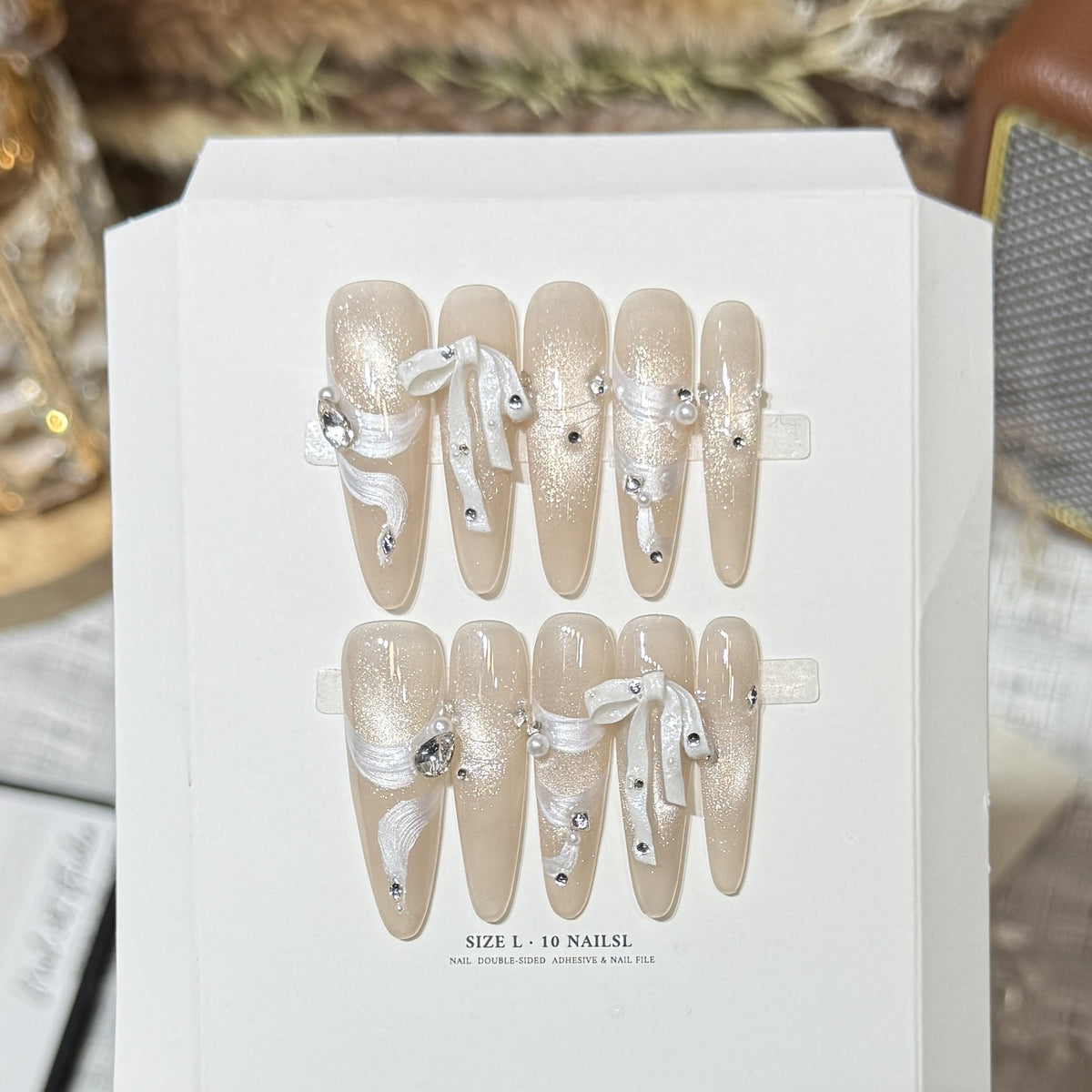 Decorative Stiletto Press-On Nail Art Kit Acalora