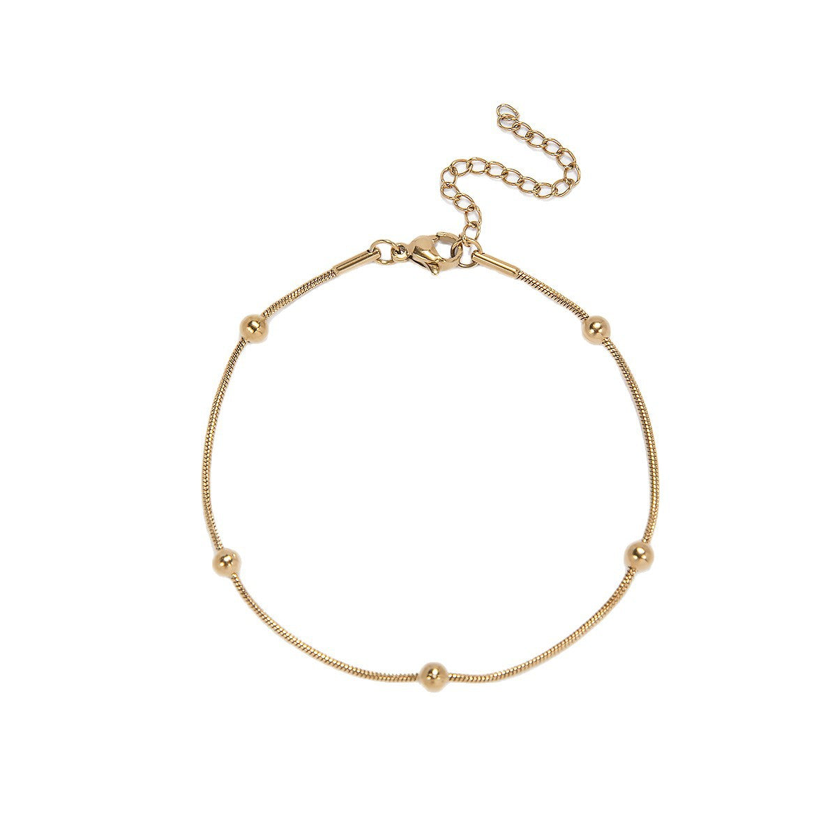 Adjustable Beaded Chain Bracelet Acalora