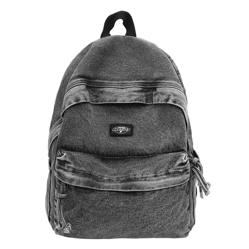 Casual Denim School Backpack Bowlift