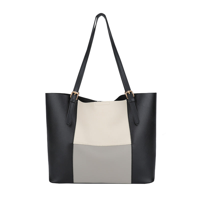 Versatile Color Block Tote Bag Acalora