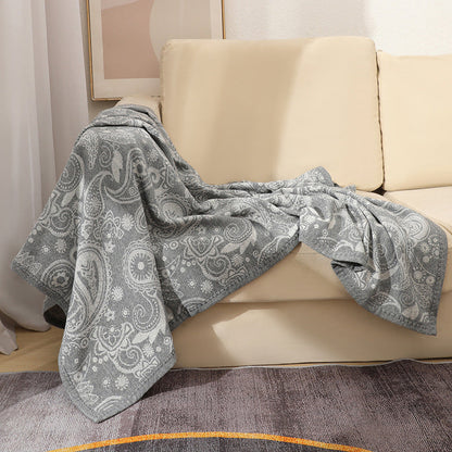 Minimalist Textured Knit Throw Blanket