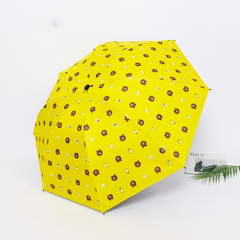 Women's creative folding umbrella with animal motif Bowlift