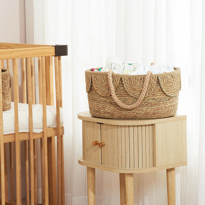 Handwoven decorative basket with ruffles Acalora