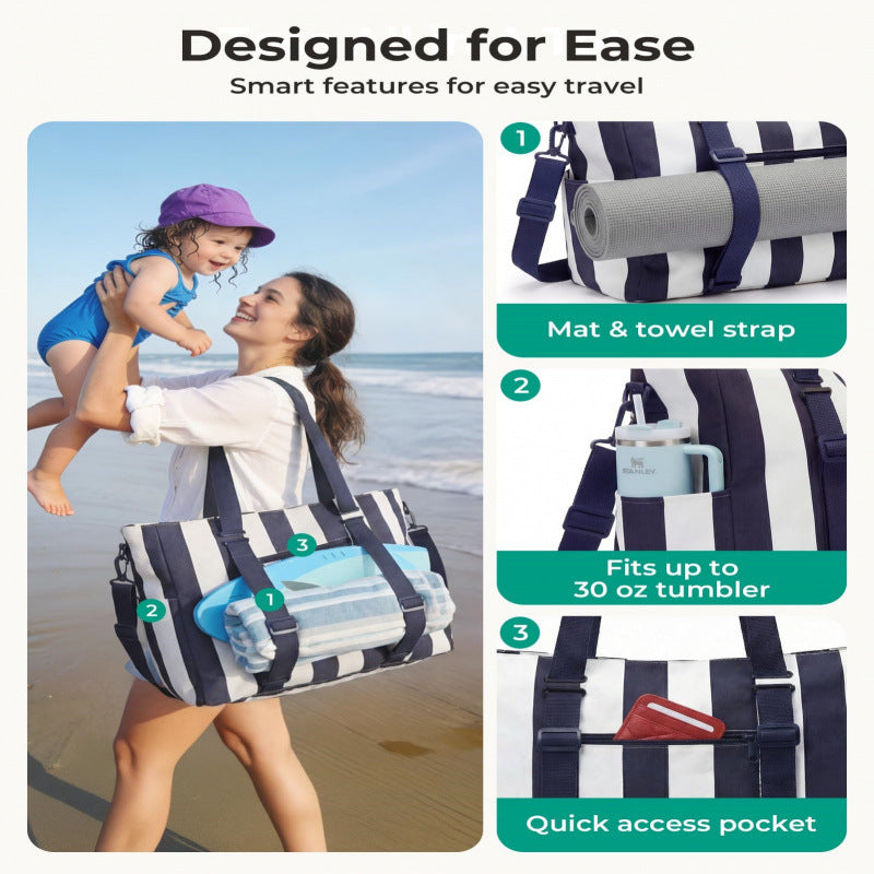 Spacious Multi-Compartment Utility Tote Acalora